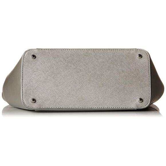 Women's Calvin Klein Chain Saffiano Leather Tote Size 16"L x 4.5"W x 10"H - Silv - Picture 4 of 14